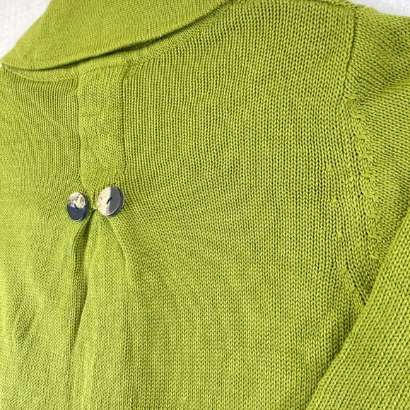 NWT WILLOW Womens XL Green Cardigan Button Up Spread Collar Soft Knit Duster - Picture 10 of 12